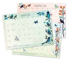 Geninne Zlatkis 2022 Desk Pad Calendar (17-Month Aug 2021 - Dec 2022, 18.75" x 13.5"): Feathered Friends 1631368184 Book Cover