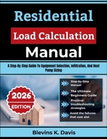 Residential Load Calculation Manual: A Step-By-Step Guide To Equipment Selection, Infiltration, And Heat Pump Sizing B0H925F5WL Book Cover