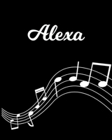 Alexa: Sheet Music Note Manuscript Notebook Paper - Personalized Custom First Name Initial A - Musician Composer Instrument Composition Book - 12 Staves a Page Staff Line Notepad Notation Guide - Crea 1703852427 Book Cover