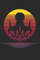 Retro Octopus Silhouette: 6x9 Ruled Notebook, Journal, Daily Diary, Organizer, Planner 169534958X Book Cover