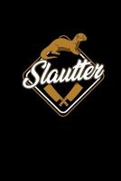 Slautter: 6x9 Notebook Dotted Otter Gifts Funny Otter Lover Accessories For Butcher & Slaughterer Marine Otter With Cleaver 1077212933 Book Cover