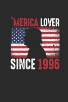 Merica Lover Since 1996: Graph Paper Notebook / Journal (6" X 9" - 5 Squares per inch - 120 Pages) – Gift Idea for American, US Flag , Birthday 1696164354 Book Cover
