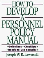 How to Develop a Personnel Policy Manual 0814479634 Book Cover