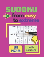 Sudoku Puzzle Book: Sudoku Easy, Medium, Hard, Extreme - 200 Puzzles for Adult B08LNFVW4H Book Cover
