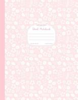 Dual Notebook Blank And Lined Pages: Pink Floral Notebook With Alternating Blank And College Ruled Lined Paper 8.5" x 11" (21.59 x 27.94 cm) 75 Sheets/150 Pages - Alternating for Sketching and Writing 1722181133 Book Cover