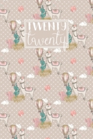 2020: Diary Planner Journal Weekly A5 Horizontal Week to View on 2 Pages with Notes Cute Pink & Teal Llamas with Hot Air Balloons 1705946844 Book Cover