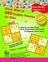 Giant Book of 360 Sudoku Puzzles for Kids ( 4x4 Puzzles ) 1497305047 Book Cover