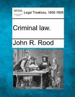 Criminal law. 1240015089 Book Cover