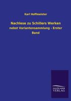 Nachlese Zu Schillers Werken 3846026719 Book Cover