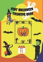 Kids' Halloween Coloring Book: Simple Images and Coloring Pages with an Easy Shading Technique! B0959GFQ28 Book Cover