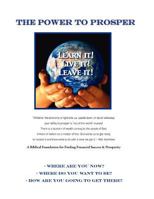 The Power to Prosper 0615520650 Book Cover