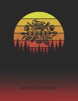 Monthly Planner: Baking Tools | 2 Year Planning for Jan 2020 to Dec 2021 | Retro Vintage Sunset Cover | January 20 - December 21 | Planning Organizer ... | Plan Days, Set Goals & Get Stuff Done 1692629980 Book Cover
