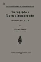 Preussisches Verwaltungsrecht: Praktischer Teil 3662428881 Book Cover