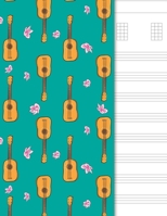 Ukulele Tab Notebook: 6 String Chord and Tablature Staff Music Paper for Students & Teachers, Girly Ukuleles Cover 167429977X Book Cover