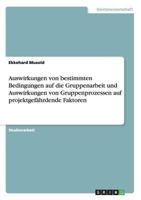 Auswirkungen von bestimmten Bedingungen auf die Gruppenarbeit und Auswirkungen von Gruppenprozessen auf projektgef�hrdende Faktoren 3640681789 Book Cover