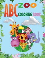 ABC ZOO COLORING BOOK: my first animal coloring book for kids ages 4-8 : abc coloring book alphabet and animals : cute Toddler ABC zoo coloring book: early learning abc coloring book. B08VM67WZM Book Cover