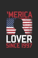 Merica Lover Since 1997: Blank Lined Notebook / Journal (6 X 9) – Gift Idea For Donald Trump Supporter, and 4th of July 1696345529 Book Cover