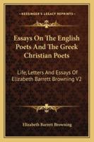 Essays on the Greek Christian Poets and the English Poets 1162965975 Book Cover