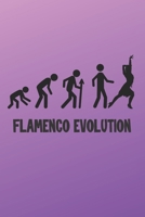 Flamenco Evolution: Flamenco Gift - Lined Notebook Journal Featurig a Dancer on a Purple Pink Background 1708455566 Book Cover
