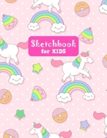 Sketchbook for Kids: Unicorn Large Sketch Book for Sketching, Drawing, Creative Doodling Notepad and Activity Book - Birthday and Christmas Gift Ideas for Kids, Boys, Girls, Teens and Women - Lilly De 1655686593 Book Cover