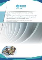 What Is the Evidence on Existing Policies and Linked Activities and Their Effectiveness for Improving Health Literacy at National, Regional and: Organ 9289053194 Book Cover