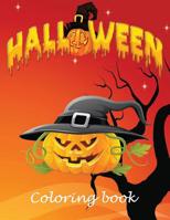 Halloween coloring book: A lovely 60 page coloring book for kids aged 3+. Book full of ghost and ghouls. 109387046X Book Cover