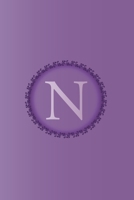 N: Initial Monogram Letter N College Ruled Notebook. Personalized Medium Lined Journal & Diary for Writing & Note Taking for Girls, Boys, Men and Women 167280051X Book Cover