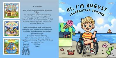 Hi, I'm August: Coloring a Sunny Season of Friendship, Inclusion, and Joy 1966449054 Book Cover