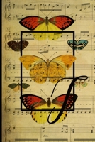 Letter "T" - Monogram Butterfly Music Journal - Blank Score Sheets: 120 pages to write your music compositions 1699893276 Book Cover