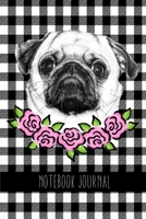 Notebook Journal: Cute flower pug blank lined journal notebook 6x9 1692585665 Book Cover