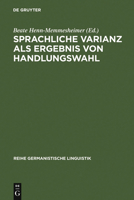 Sprachliche Varianz Als Ergebnis Von Handlungswahl 3484311983 Book Cover