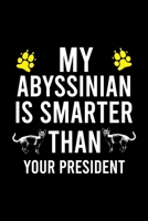 MY ABYSSINIAN IS SMARTER THAN YOUR PRESIDENT: Cute Abyssinian Ruled Notebook, Great Accessories & Gift Idea for Abyssinian Owner & Lover.Ruled Notebook creative designs With An Inspirational Quote. 1673645402 Book Cover