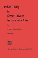 Public Policy in Soviet Private International Law 940175070X Book Cover