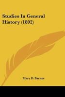 Studies in General History 1345876564 Book Cover