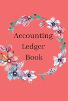 Accounting Ledger: Coral Floral B0C9VTFRR9 Book Cover
