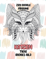 Zendoodle F�rbung - Gro�es Bild - Tiere - Katzen null Book Cover