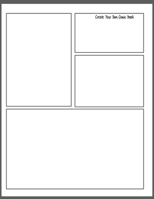 Create Your Own Comic Book: Blank Comic Book For Kids With Variety Of Templates - Large Paper Size 8.5 x 11 1709936606 Book Cover