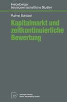 Kapitalmarkt Und Zeitkontinuierliche Bewertung 3790808350 Book Cover