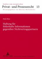 Haftung Fuer Fehlerhafte Informationen Gegenueber Nichtvertragspartnern 3631583516 Book Cover