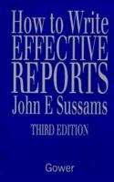 How to Write Effective Reports 0704505398 Book Cover