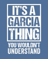It's A Garcia Thing - You Wouldn't Understand: College Ruled Composition Notebook. 7.5 x 9.25. 110 Pages. White Paper. 1673732992 Book Cover