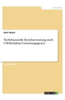 Nichtfinanzielle Berichterstattung nach CSR-Richtlinie-Umsetzungsgesetz (German Edition) 3668947562 Book Cover