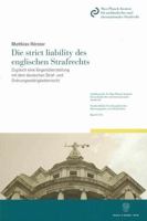 Die Strict Liability Des Englischen Strafrechts: Zugleich Eine Gegenuberstellung Mit Dem Deutschen Straf- Und Ordnungswidrigkeitenrecht 3428131681 Book Cover