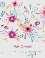 Polar Coordinates: Beauty Pink Floral, 5 Degree Polar Coordinates 120 Pages Large Print 8.5" x 11" Polar Graph Paper Notebook 172153475X Book Cover