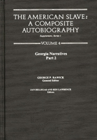 The American Slave--Georgia Narratives: Part 2, Supp. Ser. 1, Vol 4 (Georgia, Supplement 2) 0837197643 Book Cover