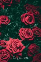 Organizer : Discreet Internet Password Book (Large Print with a-Z Tabs) with Red Roses Cover 1724209728 Book Cover