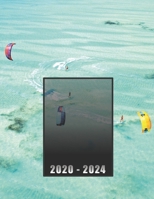 2020 - 2024: Logbook / 5 Year Planner / 60 Months Agenda (Jan - Dec), year at glance + 2 page monthly layout + notes, desktop notepad / Kite Scenery 1704721407 Book Cover