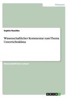 Wissenschaftlicher Kommentar zum Thema Unterrichtsklima 3656200335 Book Cover