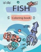 Fish coloring book: | youth and adult fishing Coloring book |Fun time Coloring activity for Kids teenager and adults. B08T43T8D2 Book Cover