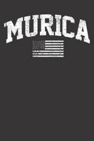 Notebook: College Ruled 6x9 120 Pages Vintage Patriodic Murica USA Flag Retro Army Gift 108224774X Book Cover